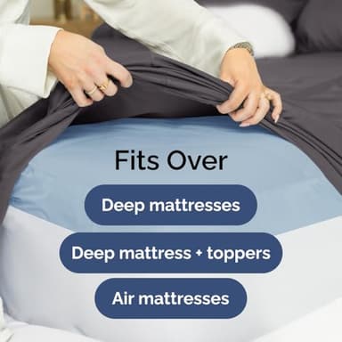 Extra Deep King Sheet Set - 6 Piece Breathable & Cooling Sheets - Hotel Luxury Bedding Set w/18-24 Inch Extra Deep Pockets - Easy & Secure Fit - Super Soft, Wrinkle Free and Comfy - Grey, King Size - Image 6