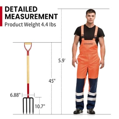 Dikuyeel Heavy Duty Garden Fork for Digging, 4 Tines Pitch Fork for Gardening Compost, Garden Pitch Fork with Wooden Handle, 45 Inches - Image 7