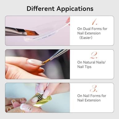 Makartt Clear Gel Builder: Nail Extension, Strong, Self-Levelling, Long Lasting for Strengthener Sculpture Broken Nails Repair Protection, UV LED Lamp Cure Required, Home Salon DIY Manicure 1.06 oz - Image 7