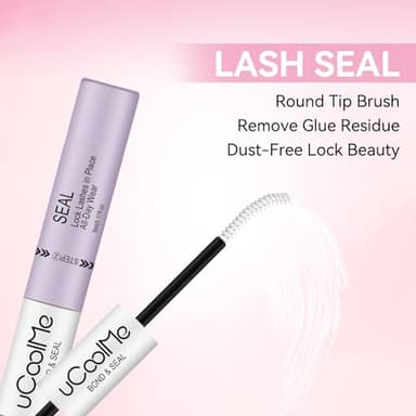 Lash Bond and Seal uCoolMe Waterproof for Lash Clusters 144Hours Super Hold Long-Lasting Non-Irritating Eyelash Glue for DIY at Home(Black Bond,10ML) - Image 7