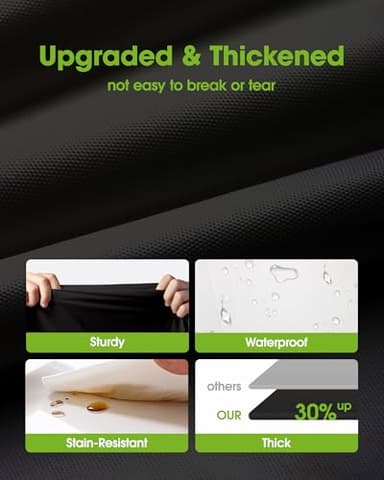 Pureegg Plastic Table Cloth Disposable 8 Pack, 54 x 108 Inch Table Cloths, Graduation Decorations Class of 2025, Graduation Party Tablecloths, Rectangle, Plastic Cover, Leakproof & Sturdy, Black - Image 3