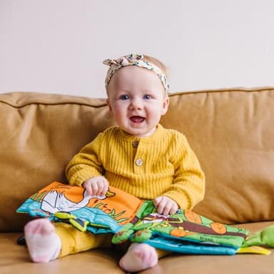Melissa & Doug Soft Activity Baby Book - Whose Feet? Sensory Toys for Toddlers, Travel Toys for Toddlers Boys and Girls - Image 2