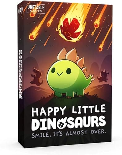 Unstable Games - Happy Little Dinosaurs Base Game - Competitive Sabotage Funny Family Card Game For Kids, Teens, Adults - 2-4 Players - Image 1