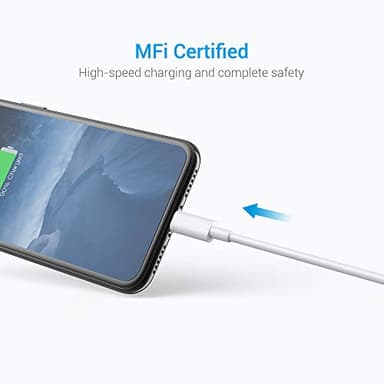 Lightning Cable MFi Certified - iPhone Charger 3Pack 6FT Lightning to USB A Charging Cable Cord Compatible with iPhone 14 13 12 Mini Pro Max SE 11 Xs Max XR X 8 7 6 Plus 5S iPad Pro Airpods - White - Image 2