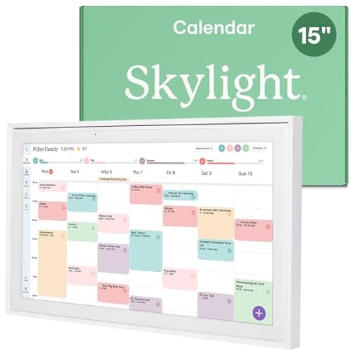 Skylight Calendar: 15-inch Wall Planner Digital Calendar & Chore Chart, Smart Touchscreen Interactive Display for Family Schedules – Wall Mount Included, Great for Organizing Your 2025 Calendar - Image 1