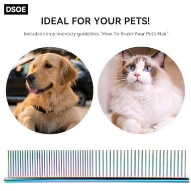 DSOE Metal Dog Comb for Removing Knots and Tangles, Cats with Long Hair - Image 4