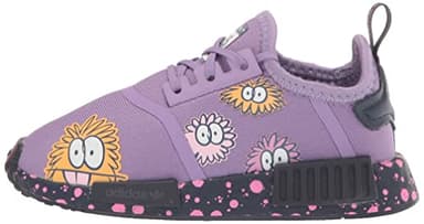 adidas Originals Kids NMD_R1's Sneaker, Super Purple/White/Shadow Navy (Elastic), 4 US Unisex Toddler - Image 8
