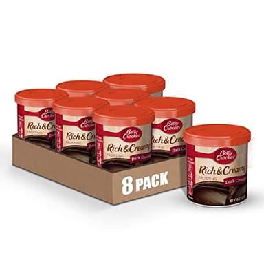 Betty Crocker Rich & Creamy Gluten Free Dark Chocolate Frosting, 16 oz. (Pack of 8) - Image 1