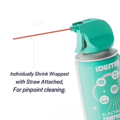 Compressed Canned Air Duster for Computer - iDuster Disposable Electronic Keyboard Cleaner for Cleaning Duster, 2PCS(3.5oz) - Image 7