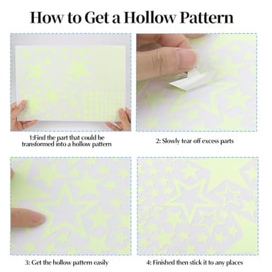 530 Glow in The Dark Stars Ceiling Stars Glow in The Dark Glow Moon and Space Wall Decals Astronaut Universe Galaxy Planet Wall Stickers Glowing Wall Stickers Kid Boys Living Room Decor - Image 6