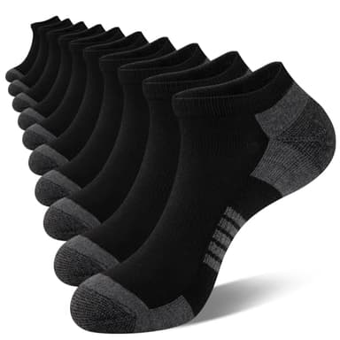 COOVAN 10 Pairs Mens Ankle Socks Men 10 Pack Low Cut Comfort Cushion Casual Socks - Image 1