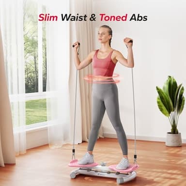 MERACH Waist Twister Machine, Ab Twist Board with 300 lbs Weight Capacity, Abs Workout for Slim Waist and Core Ab Exercise, Noiseless Home Gym Exercise Equipment for Women Men - Image 2