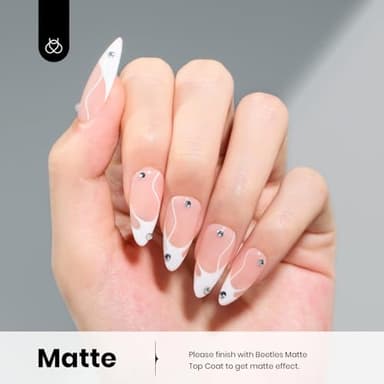 Beetles White Gel Nail Polish Winter Color Gel Polish Soak Off UV LED Nail Lamp Home Salon DIY Design Art Manicure Gifts for Women 1Pcs 0.51Oz Colorful Bottle Pure Elegance - Image 5