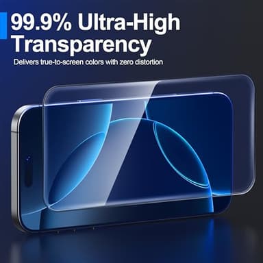 Ailun 3 Pack Screen Protector for iPhone 16 Pro [6.3 inch] + 3 Pack Camera Lens Protector with Installation Frame,Case Friendly Tempered Glass Film,[9H Hardness] - HD - Image 3
