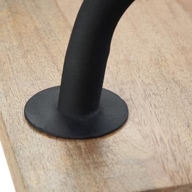 SIMPLIHOME Berkeley SOLID MANGO WOOD 56 inch Wide Industrial Entryway Bench in Natural for the Living Room, Entryway and Family Room - Image 6