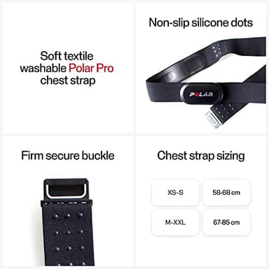 Polar H10 Heart Rate Monitor Chest Strap - ANT + Bluetooth, Waterproof HR Sensor for Men and Women, Black, M-XXL - Image 5