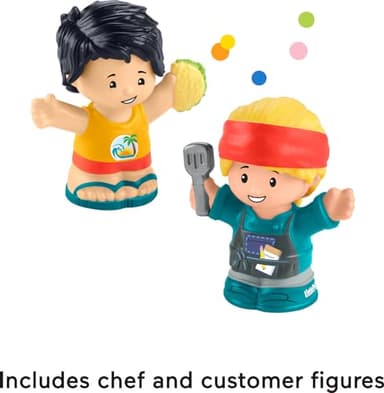 Fisher-Price Little People Musical Toddler Toy Serve It Up Food Truck Vehicle with 2 Figures for Pretend Play Kids Ages 1+ Years​ - Image 5