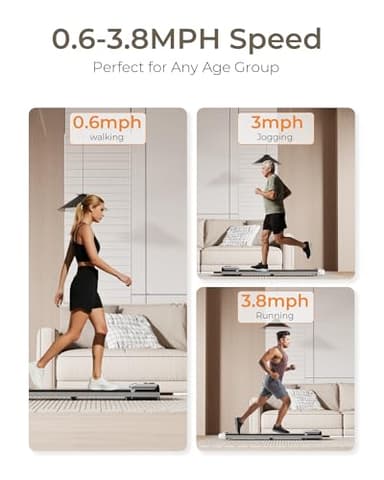 Yagud Walking Pad, Under Desk Walking pad Treadmill, 2.5HP Walking Pad with Remote and LED Display, 3 in 1 Portable Walking Pad with 265 lbs Weight Capacity for Home Office - Image 2