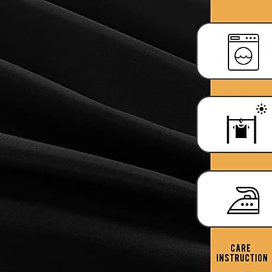 Obstal 2 Pack Black Tablecloth Fitted Table Clothes for 4 Foot Rectangle Tables - Water Resistant Washable Fabric Polyester Rectangle Table Cover for Outdoor/Indoor Uses?48L x 24W x 30H Inches, Black? - Image 5