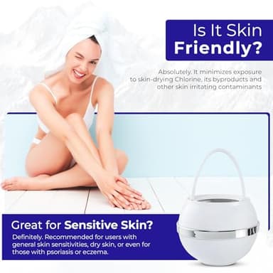 Crystal Quest Bath Ball Water Filter for Bathtub - 3-Stage Filtration, Removes Chlorine, Chloramine & Byproducts, 2,500 Gallons, BPA Free, pH Balanced Water, Fits Most Tubs, Easy Install - White - Image 6