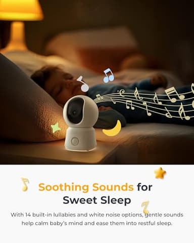 ARENTI Baby Monitor 2 Cameras, Smart Baby Camera with 5-Inch Wireless Display, Super Night Vision, Temperature Sensor, Sound Detection, Auto Motion Tracking, 2-Way Audio, VOX Mode(B2 Set) - Image 3