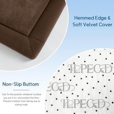 ILPEOD Baby Play Mat for Floor Tummy Time Mat Nursery Rug Muscle Mat Area Rug Playroom Rug Tatami Mat 9'2"x6'7" Memory Foam 1.3" Thick Crawling Mat for Babies,Toddlers, Infants, Kids,Floor Mat,Coffee - Image 3