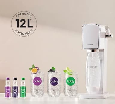 SodaStream - Terra Soda Streaming Machine - STARTER KIT - Sparkling Water Maker with CO2 & Bubly Drop - Eco-Friendly, No Batteries Needed - Black - Image 9