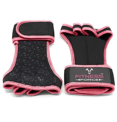 FITNESS FORCE Ventilated Weightlifting Gloves Workout Gloves for Men & Women with Built-in Wrist Wraps Fingerless Gym Gloves for Men Perfect for Exercise Fitness, Weight Lifting, Cross Training - Image 2