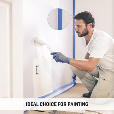 EFOK Blue Painters Tape 1 Inch Bulk - Paint Tape 20 Rolls x 1 Inch x 55 Yards - Painter's Tape Blue Masking Tape for Walls Painting Packing Automotive Home, Total 1100 Yards - Image 6