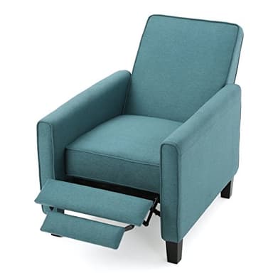 Christopher Knight Home Darvis Fabric Recliner Club Chair, Dark Teal 26.75D x 34W x 36.25H in - Image 4