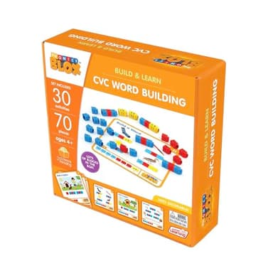 Junior Learning: Rainbow Phonics Blox: CVC Word Building - Phase 2-30 Activity Cards, Color Coded Blocks, Learning, Reading Development, Kids 4+ - Image 7