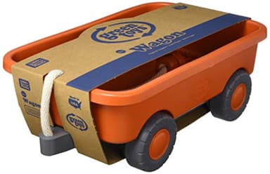 Green Toys Wagon, Orange CB - Pretend Play, Motor Skills, Kids Outdoor Toy Vehicle. No BPA, phthalates, PVC. Dishwasher Safe, Recycled Plastic. - Image 3