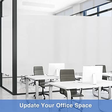 Volcanics Frosted Glass Window Privacy Film, Removable Static Cling Bathroom Window Film, Heat Control UV Blocking, Peep-Proof, Ideal for Home Office 35.4 x 39.3 Inches - Image 6