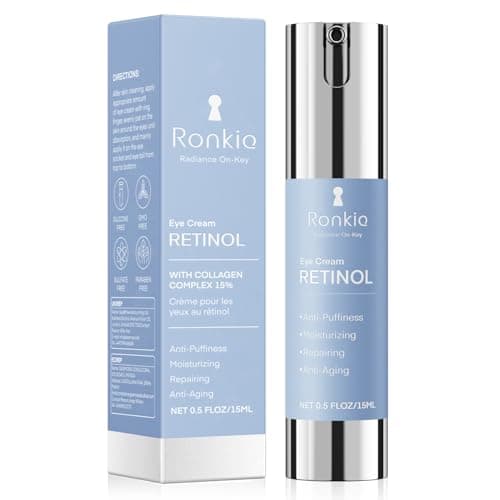 Retinol Eye Cream for Dark Circles: Anti-Wrinkle Under Eye Cream - Night Care Eye Cream Reduces Eye Bags - Image 1