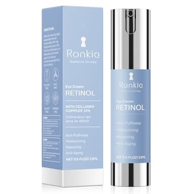 Retinol Eye Cream for Dark Circles: Anti-Wrinkle Under Eye Cream - Night Care Eye Cream Reduces Eye Bags - Image 1
