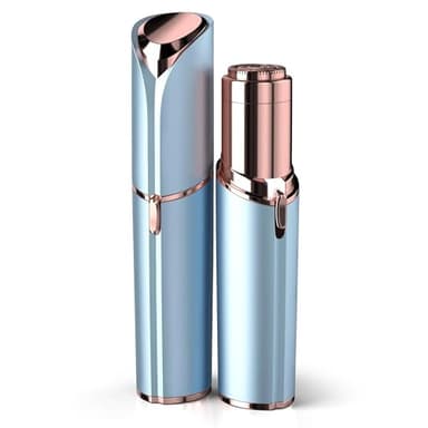 Facial Hair Remover for Women - as Seen on TV Painless Face Shaver - Electric Hair Removal Device for Face Lips Peach Fuzz with Light (Blue) - Image 1