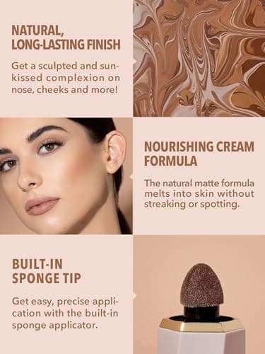 SHEGLAM Sun Sculpt Cool Toned Liquid Contour Stick Long Lasting Cream Bronzer Makeup - Golden Sun - Image 3