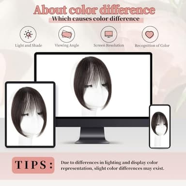 EINAEY Bangs Hair Clip - Brown Black Clip in Bangs Real Human Hair, Fake Bangs Clip on Bangs for Women Fringe with Temples French Bangs Hair Extensions for Daily Wear - Image 8