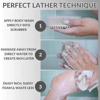 Exfoliating Body Scrubber Silicone - Textured Back Scrubber Shower Brush - Avilana Bath Loofah Alternative Dual Sided - Gentle Smoothing Body Wash Tool Rough Skin - Gift Women Men - Image 9
