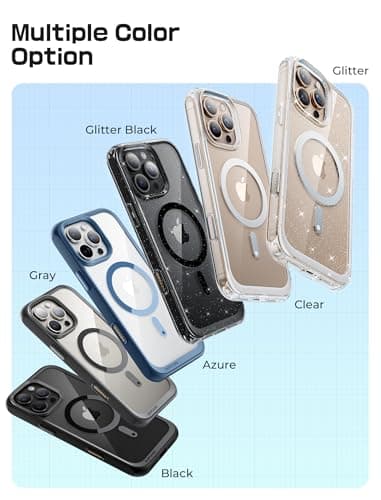 SUPCASE for iPhone 16 Pro Max Case with Camera Control Capture Button (Unicorn Beetle Mag), [Compatible with MagSafe] [Military-Grade Protection] Slim Clear Magnetic Phone Case (Black) - Image 8