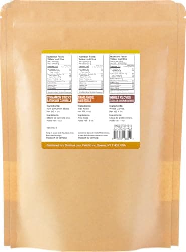 52USA Cinnamon Sticks, Star Anise, Whole Cloves - 4oz Each, All Natural Spice Set, No Preservatives, Perfect Kitchen Refill, Spice Gift Set - Image 2