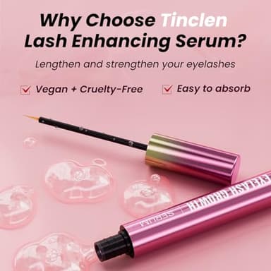 Tinclen Eyelash Growth Serum with Advanced Formula Eyelash Enhancing serum for Longer Thicker and Fuller Lashes Lash Serum Gentle & Vegan Eyelash Conditioner 0.17 Fl Oz (5mL) - Image 3