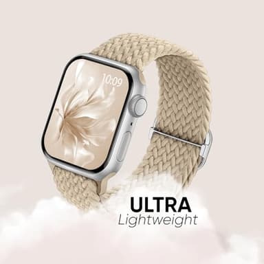 6 Pack Braided Stretchy Bands Compatible with Apple Watch Band 38mm 40mm 41mm 42mm 44mm 45mm 46mm 49mm Women Men, Adjustable Nylon Solo Loop Elastic Straps for iWatch Series 11 10 9 8 7 6 5 4 SE Ultra - Image 4