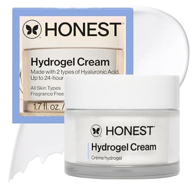 Honest Beauty Hydrogel Cream with Hyaluronic Acid | Lightweight, Moisturizing Water Cream | Gentle for Sensitive Skin, Fragrance Free, Vegan | 1.7 fl oz - Image 1