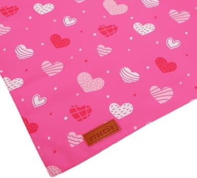 PTDECOR Valentine Dog Bandana,Bule and Pink Love Heart Design Reversible Dog Scarf, Triangle Valentine Bandanas for Small Pets (Small - Image 7