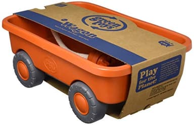 Green Toys Wagon, Orange CB - Pretend Play, Motor Skills, Kids Outdoor Toy Vehicle. No BPA, phthalates, PVC. Dishwasher Safe, Recycled Plastic. - Image 4