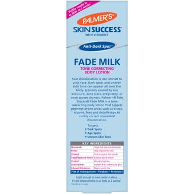 Palmer's Skin Success Anti-Dark Spot Fade Milk Body Lotion, 8.5 Oz, Moisturizer with Niacinamide, Fades Age Spots, Helps Uneven Skin Tone & Hyperpigmentation, Dermatologist Approved - Image 2