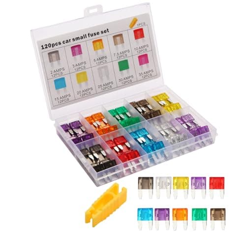 Liamner 120 Pieces Mini Fuse Kit, Car Fuse Assortment Kit, Mini Blade Fuses Automotive for Car, RV, Truck, Marine, Motorcycle, Auto Accessories(2A/3A/5A/7.5A/10A/15A/20A/25A/30A/35A) - Image 1