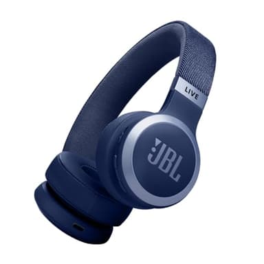 JBL Live 670NC - Wireless On-Ear Headphones with Adaptive Noise Cancelling with Smart Ambient, Up to 65H Battery Life with Speed Charge, Lightweight, Comfortable and Foldable Design (Blue) - Image 1