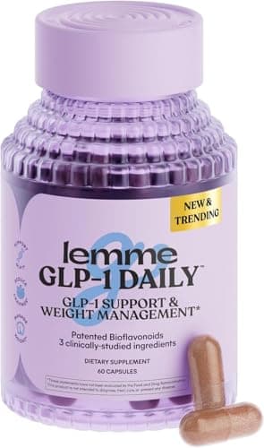 Lemme GLP-1 Daily, Clinically Studied Ingredients to Reduce Hunger & Cravings, Promote GLP-1 Production, Support Fat Loss and Weight Management, 1 Month Supply (60 Capsules) - Image 1